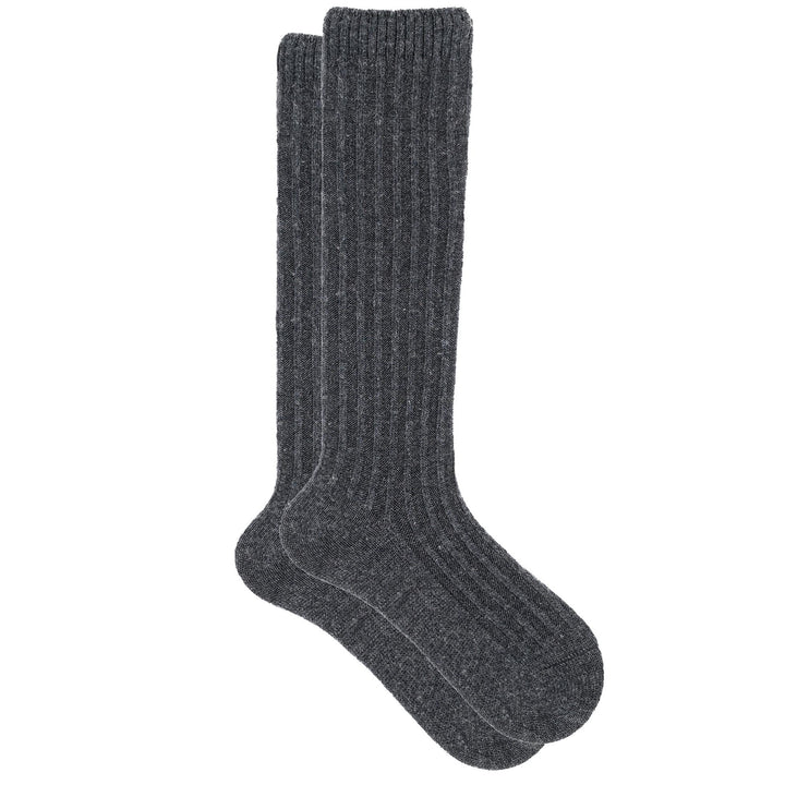 Lombardi - Cashmere Silk Jacquard Ribbed Knee High