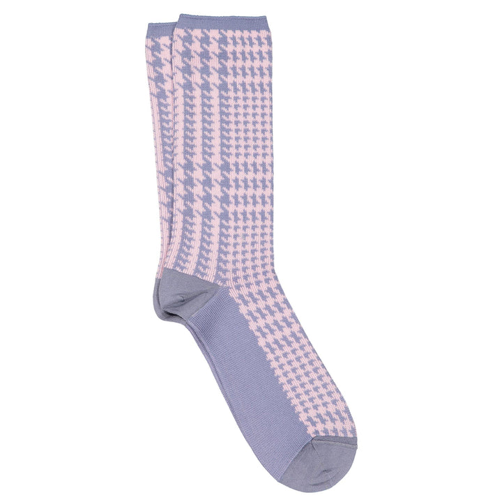 Gwen - Bemberg Cupro Jacquard Houndstooth Crew