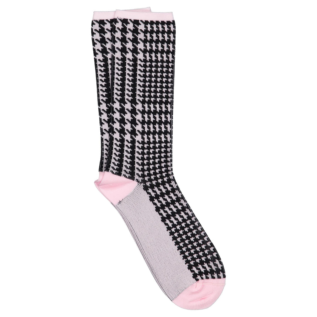 Gwen - Bemberg Cupro Jacquard Houndstooth Crew