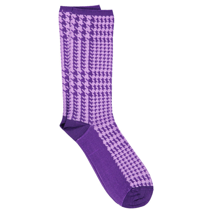 Gwen - Bemberg Cupro Jacquard Houndstooth Crew