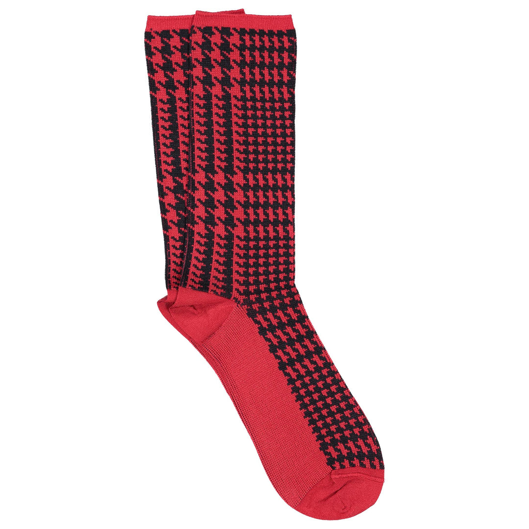 Gwen - Bemberg Cupro Jacquard Houndstooth Crew