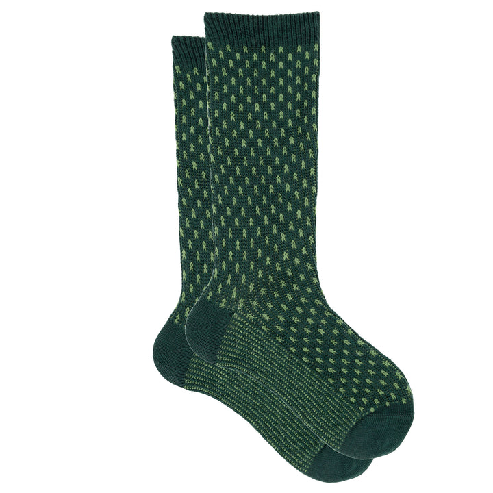 Jotter - Cashmere Silk Jacquard Striped Dot Crew