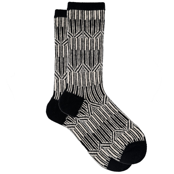 Mila - Cozy Cashmere Silk Vertical Stripe Crew
