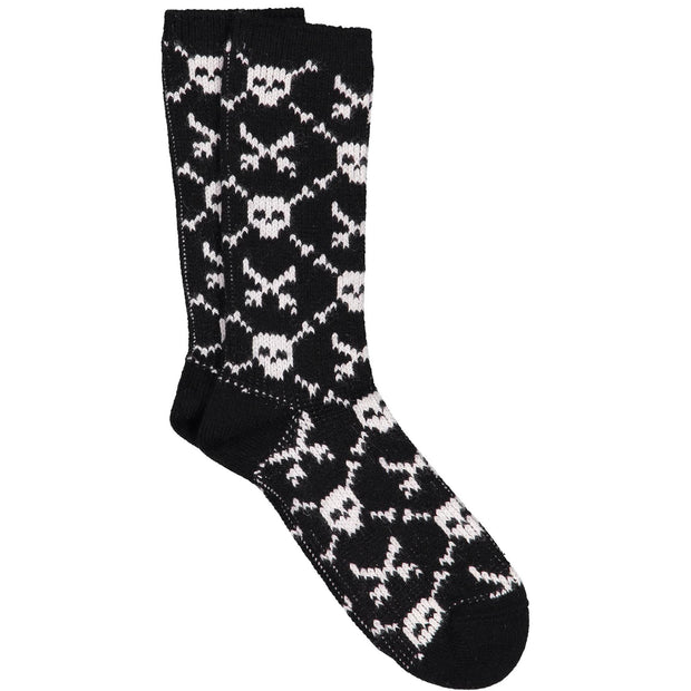 Hook - Cashmere Silk Jacquard Skull Sock