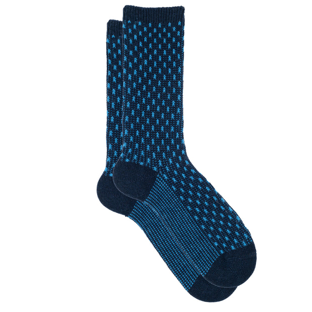 Jotter - Cashmere Silk Jacquard Striped Dot Crew