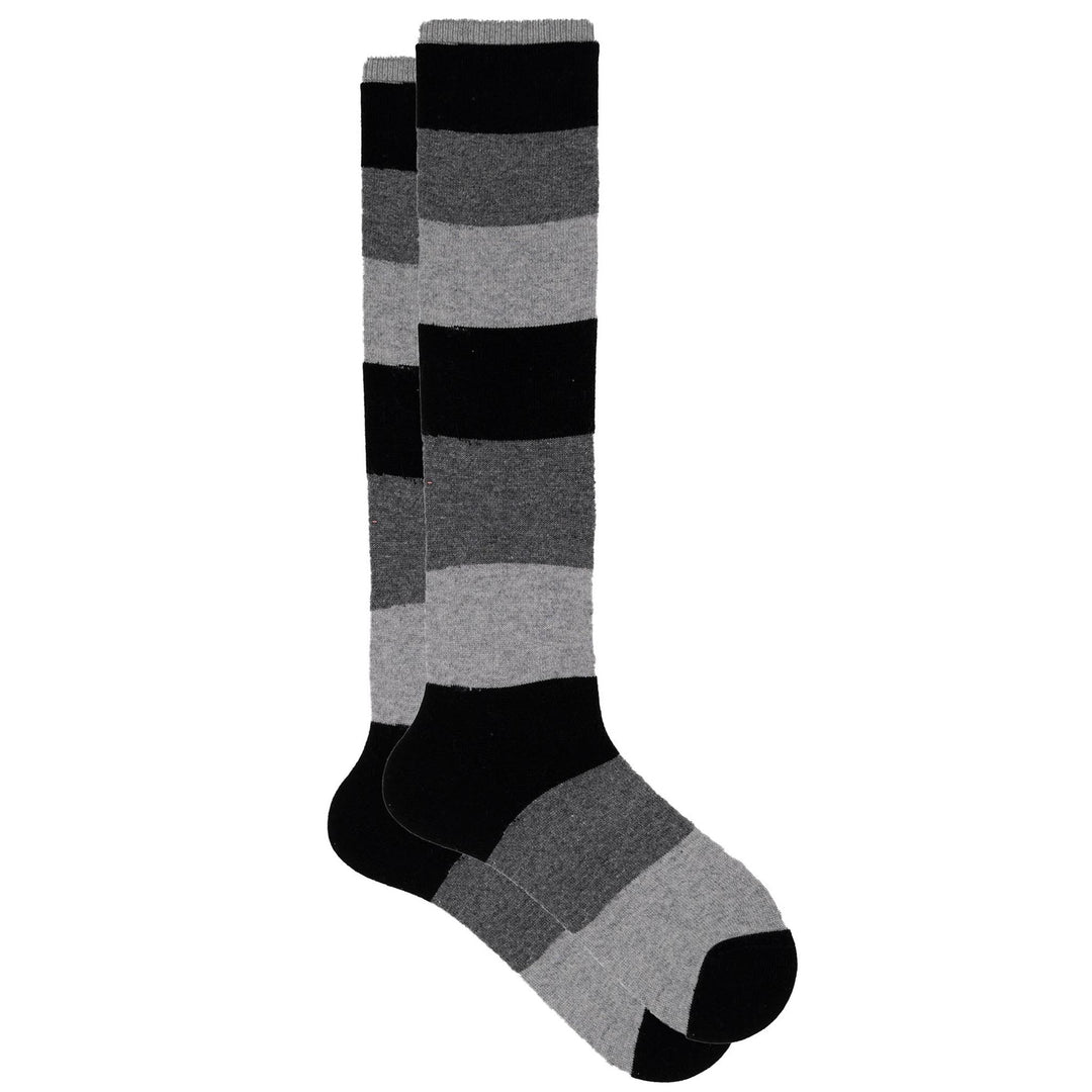 Blockie - Cozy Cashmere Silk Colorblock Knee High