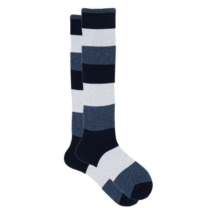 Blockie - Cozy Cashmere Silk Colorblock Knee High