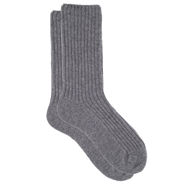 Crewzer - Cashmere Silk Jacquard Rib Crew Sock
