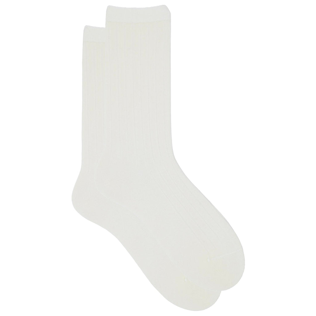 Spacey - Black, White, & Space Dye Bemberg Ribbed Anklet