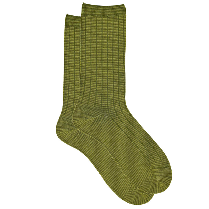 Spacey - Black, White, & Space Dye Bemberg Ribbed Anklet