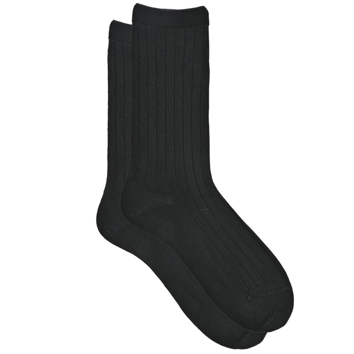 Spacey - Black, White, & Space Dye Bemberg Ribbed Anklet