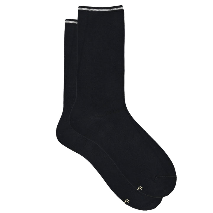 Peek - Featherweight Bemberg Metallic Tipped Jersey Crew