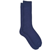 Navy blue sock on a white background