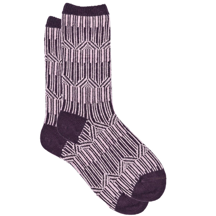 Mila - Cozy Cashmere Silk Vertical Stripe Crew