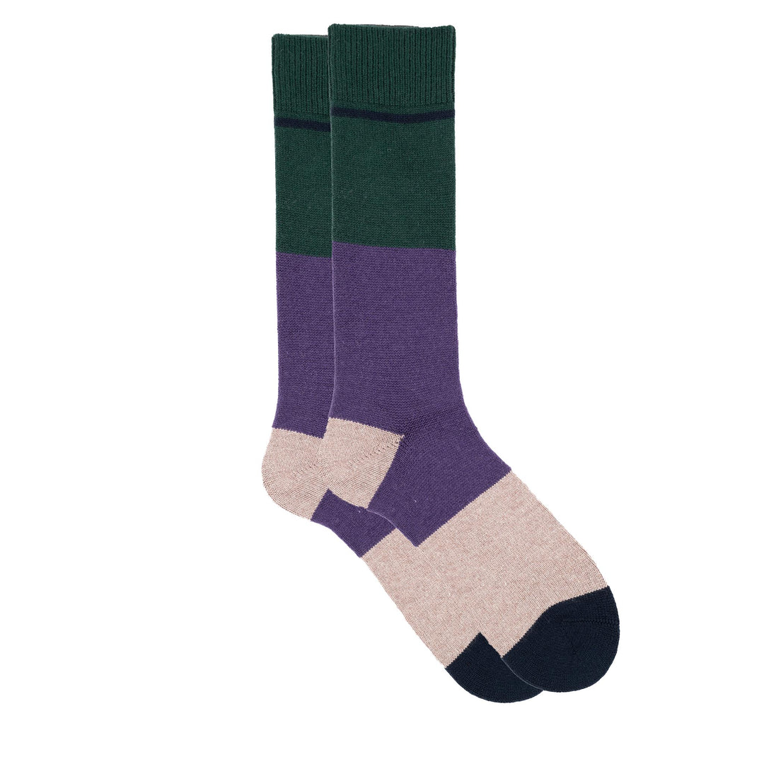 Bockie - Cozy Cashmere Silk Color Block ﻿Crew