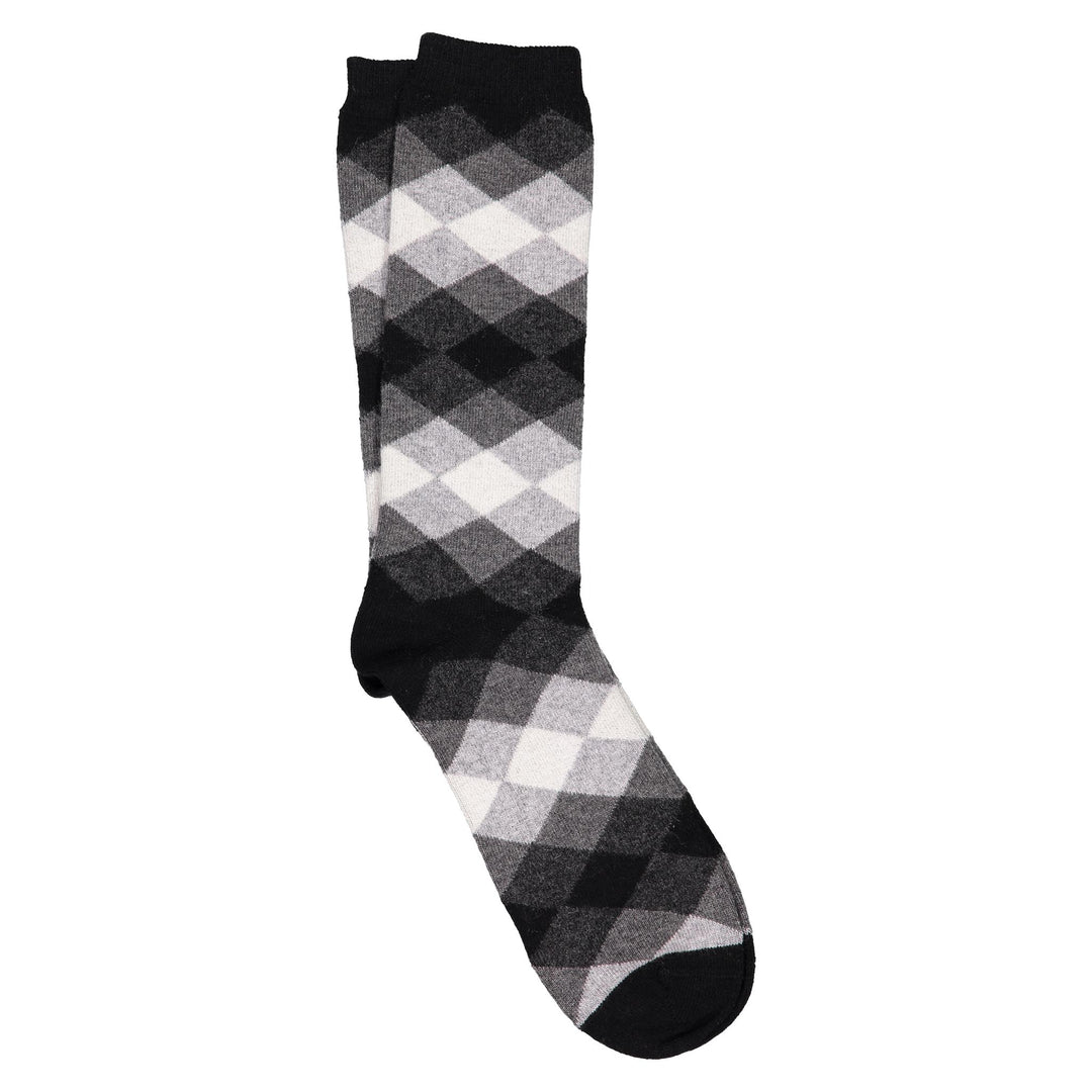 A pair of black socks with white background